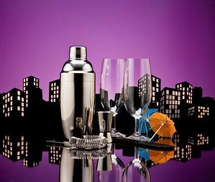 Metropolis Bartender tools Stock Photos