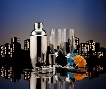Metropolis Bartender tools Stock Photos