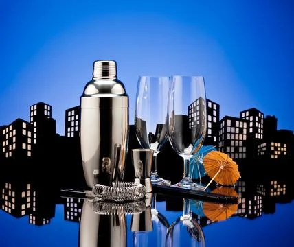 Metropolis Bartender tools Stock Photos