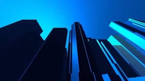 Metropolis Bottom View Stock Footage 98588318