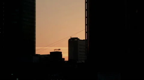 Metropolis. The city at dawn. Stock Footage 66095041