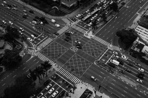 Metropolis crossroads Stock Photos