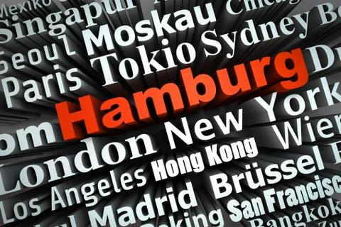 Metropolis hamburg Stock Illustration