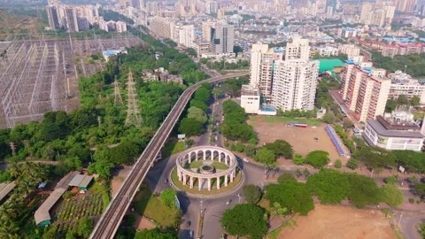 Metropolis landscape View From Above Stock Footage 292104147