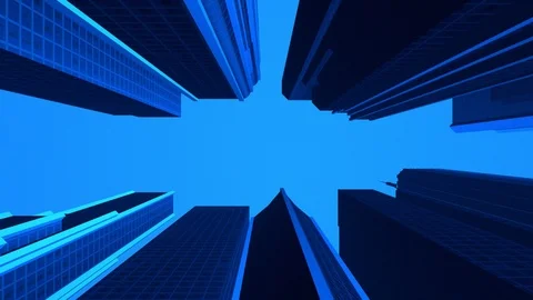 Metropolis Look Up Horizontal Stock Footage 98588308