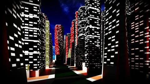 Metropolis - panoramic view 스톡 일러스트