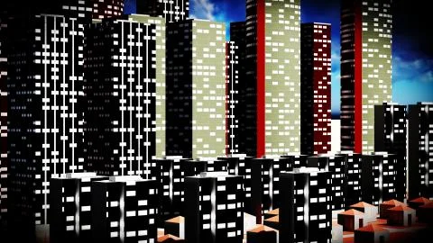Metropolis - panoramic view Stock-Illustration