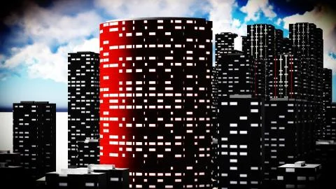 Metropolis - panoramic view Stock-Illustration