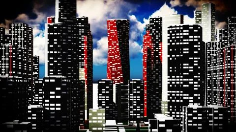 Metropolis - panoramic view Stock-Illustration