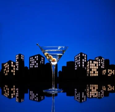 Metropolis vodka martini Stock Photos