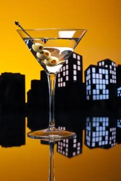 Metropolis vodka martini Stock Photos