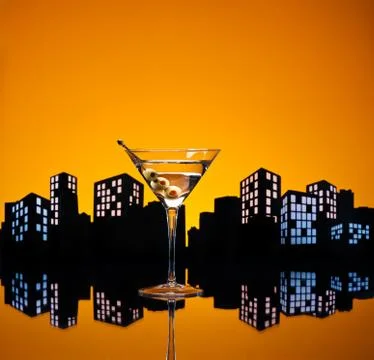 Metropolis vodka martini Stock Photos