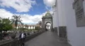 The Metropolitan Cathedral arch with dome in Quito 4k or 4k+ Resolution