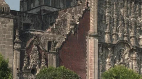 Metropolitan Cathedral in the central square of Mexico City Stock Footage 276185745