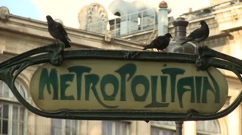 Metropolitan Metro sign Stock Footage 43142899