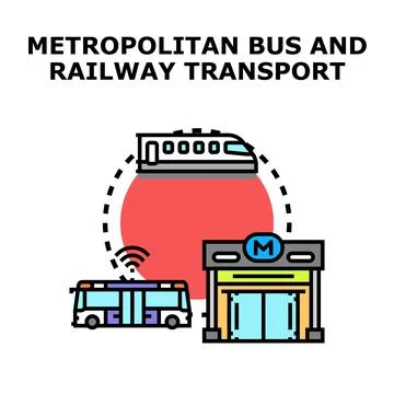Metropolitan public transit network vector concept Stock Illustration