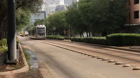 MetroRail light train in Houston, Texas Stockbeeldmateriaal 62569881