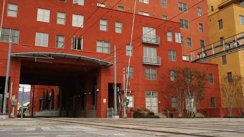 MetroTrain Coming Toward Camera Stock Footage 101136106