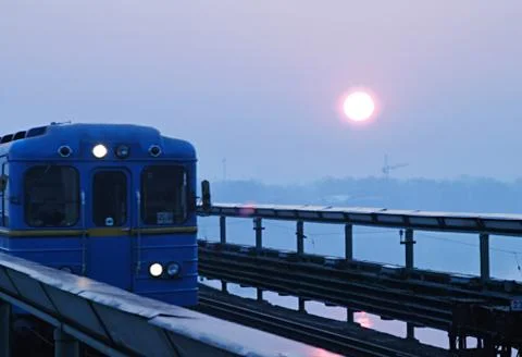 Metro,underground train Stock Photos