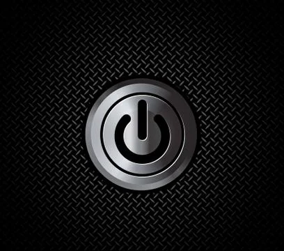 The mettal button power 스톡 일러스트