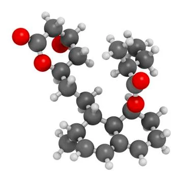 Mevastatin hypercholesterolemia drug Stock-Illustration