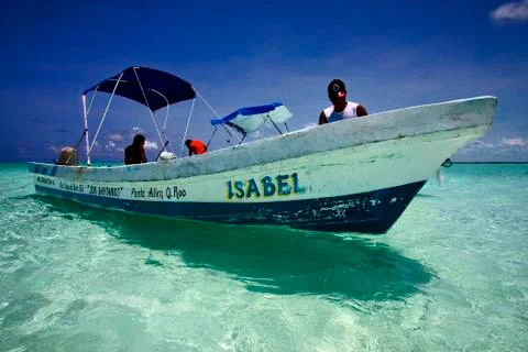 Mexic and sian kaan blue lagoon Stock Photos