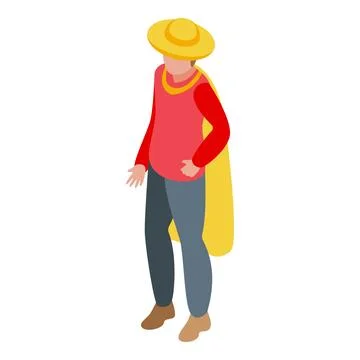 Mexican actor icon isometric vector. Drama school イラスト素材