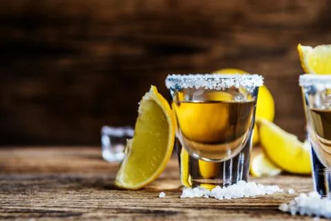 Mexican alcohol drink Tequila Stock Photos