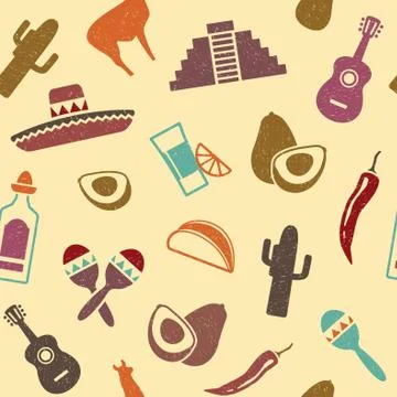 Mexican background Stock Illustration