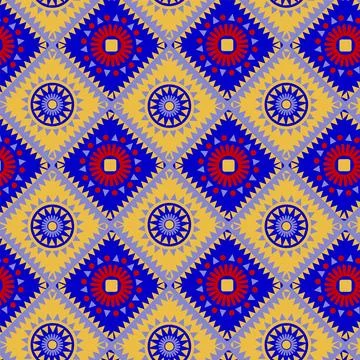 Mexican background - multi-colored Latin American diamond pattern 스톡 일러스트