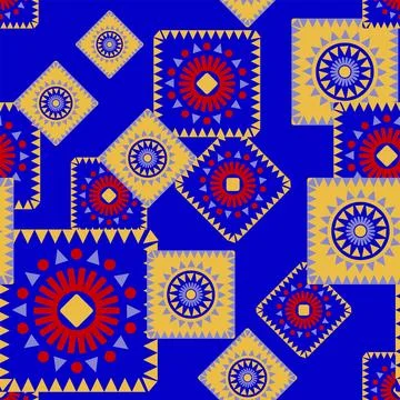 Mexican background - multi-colored Latin American diamond pattern Stock Illustration