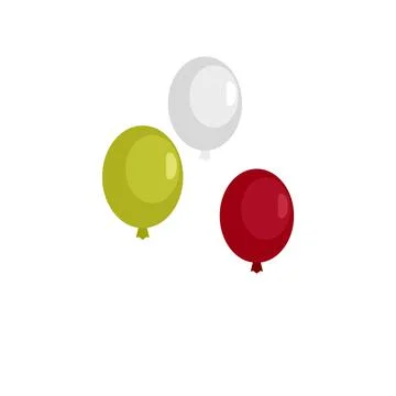 Mexican balloons flag icon flat isolated vector Illustrazione stock