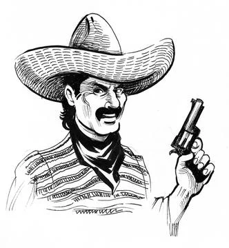 Mexican bandit Stock Illustration
