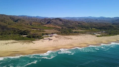 Mexican beach aerial Stock Footage 103841070