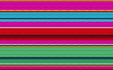 Mexican Blanket stripes vector pattern. Background for Cinco de Mayo party Stock Illustration