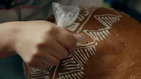 Mexican Bread as a Holiday Sweet Stock Footage 270099080