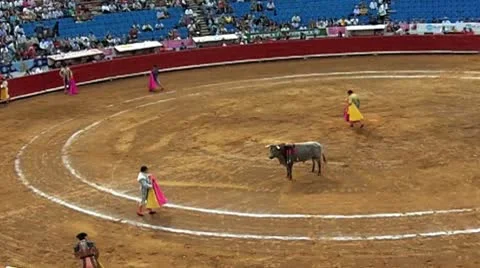 Mexican Bull Fighting 02 Stock Footage