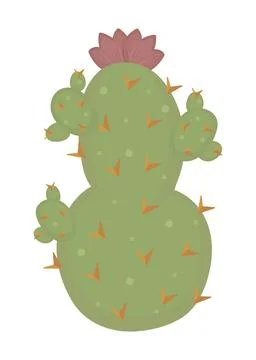 Mexican cactus in boho style Stock Illustration