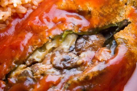 Mexican chile relleno Stock Photos