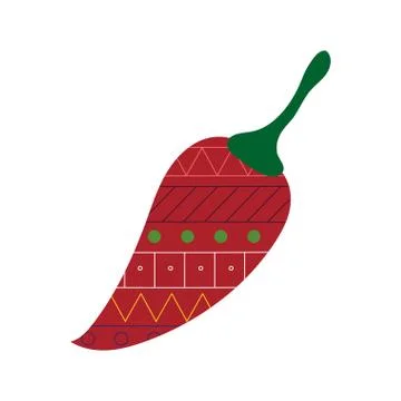 Mexican chilli flat style icon vector design イラスト素材
