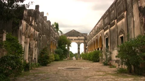 Mexican colonial building Stock Footage 47145135