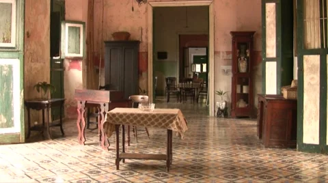 Mexican colonial hause interior Video stock 47145101