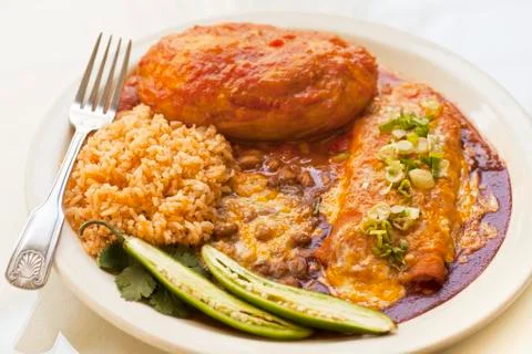 Mexican Combo Plate Stock Photos