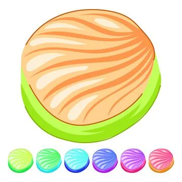 Mexican concha sweet bread pink sugar graphic Illustrazione stock