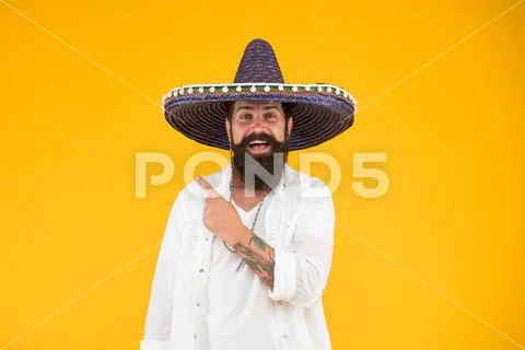 Mexican day of the dead. national mexico holiday. mexican hat sombrero and Stock Photos