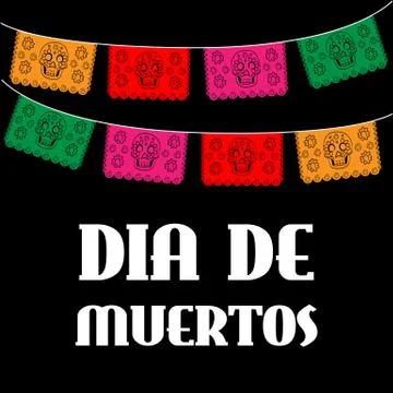 Mexican Day of the death vector decoration Stock Illustration