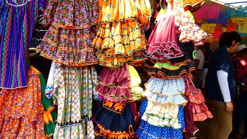 Mexican dresses 스톡 동영상 118615213