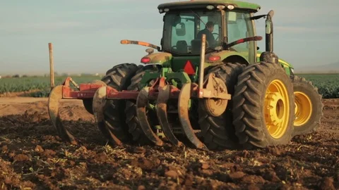 Mexican Driver in Large Tractor with Rig makes a turn. Stock Footage 94642882