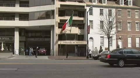 Mexican Embassy Stock Footage 11129758