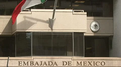 Mexican Embassy Stock Footage 11129787
